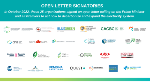 Image for Open letter: Our governments must act now to decarbonize and expand the electricity system, or Canada will fail to reach net-zero by 2050. 